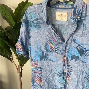 Hollister Linen Casual Short sleeve button down